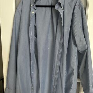 Brooks Brothers Navy and White Striped Shirt